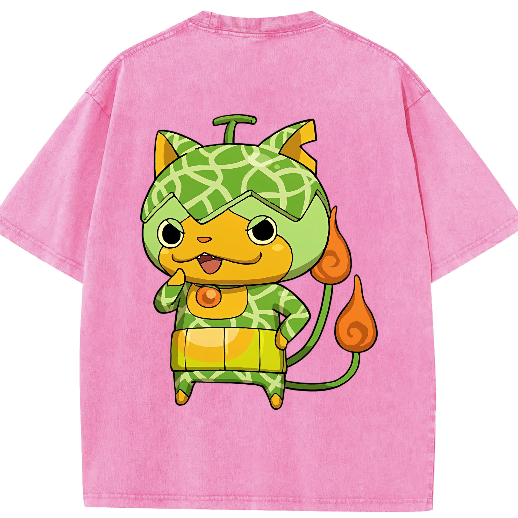 （画像用） 妖怪ウォッチ Yo-kai Watch 綿100% ヴィンテージ風 半袖Tシャツ（背面プリント）